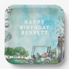 Golf Themed | Par-T-Shirt-Papier-Teller zum Geburt Pappteller