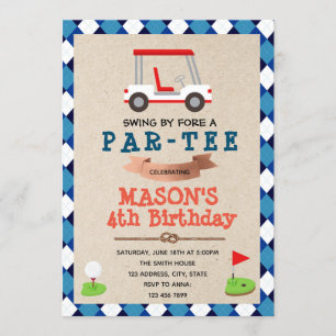 Golf-Themed Party Einladung