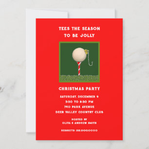 Golf Themed Weihnachtsfeier Einladung