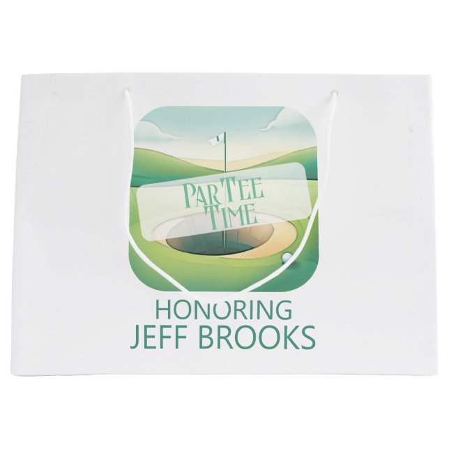 Golf-Themen Große Geschenktüte (Vorderseite)