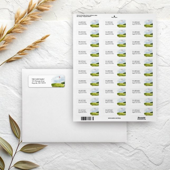 Golf-Themen-Rücksendeadresse  (Golf theme return address labels
)