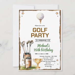 Golf-Themenparty-Einladung Einladung