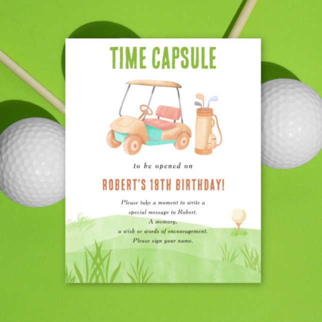 Golf Time Capsule 1st birthday  Poster (Von Creator hochgeladen)