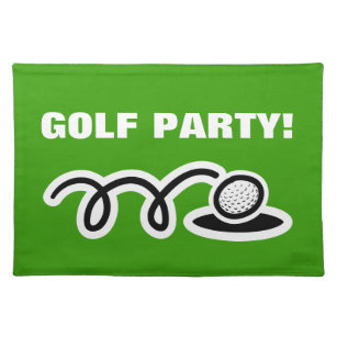 Golf-Tischsets für Golf-Party zu Themen   Benutzer Stofftischset