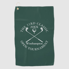 Golf Tournament Classic Event Emerald Green Golfhandtuch