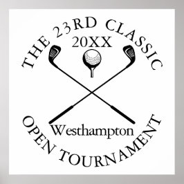 Golf Tournament Classic Event Sign Poster