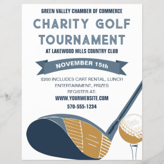 Golf Tournament Event Custom Flyer