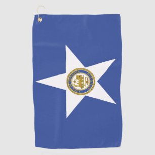 Golf Towel mit Fahne von Houston City, USA Golfhandtuch