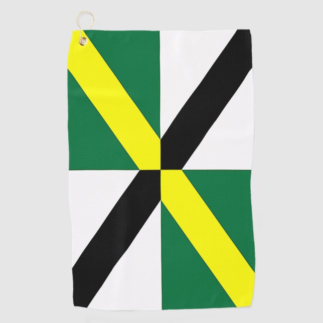 Golf Towel mit Fahne von Monterey City, USA Golfhandtuch (Vorderseite)