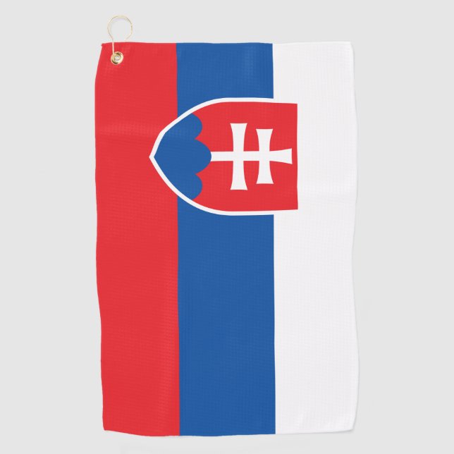 Golf Towel mit Flagge der Slowakei Golfhandtuch (Vorderseite)