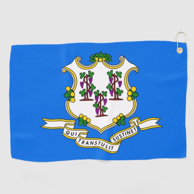 Golf Towel mit Flagge von Connecticut, USA Golfhandtuch (Horizontal)