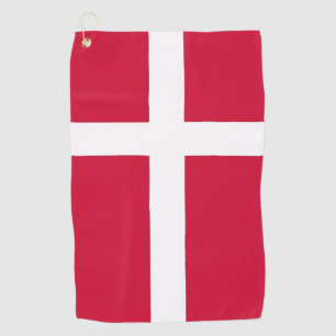 Golf Towel mit Flagge von Dänemark Golfhandtuch