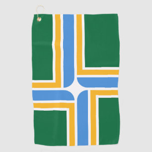 Golf Towel mit Flagge von Portland City, USA Golfhandtuch