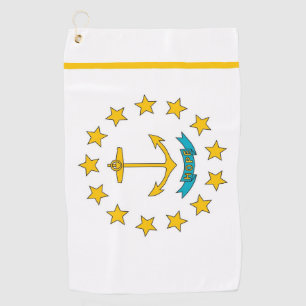 Golf Towel mit Flagge von Rhode Island, USA Golfhandtuch