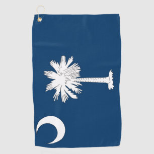 Golf Towel mit Flagge von South Carolina, USA Golfhandtuch