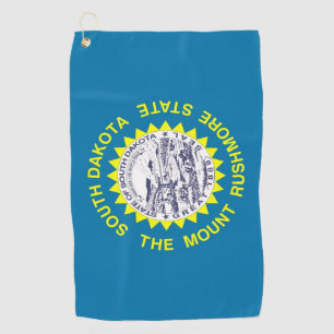 Golf Towel mit Flagge von South Dakota, USA Golfhandtuch