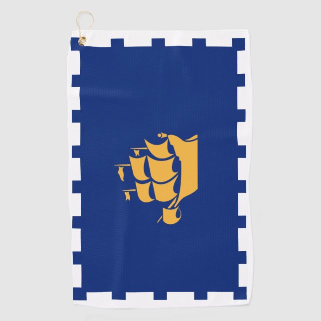 Golf Towel with flag of Quebec City, Canada Golfhandtuch (Vorderseite)