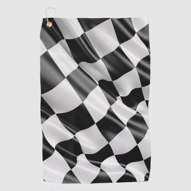 Golf Tower Racing Flag  Golfhandtuch (Vorderseite)