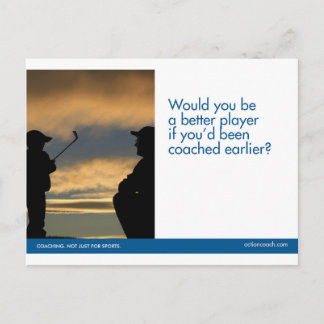 Golf trägt Postkarte zur Schau