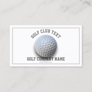 Golf-Trainer-Illustration für Lektionen und Clubs Visitenkarte