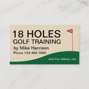 Golf-Training und -Lehrer Visitenkarte