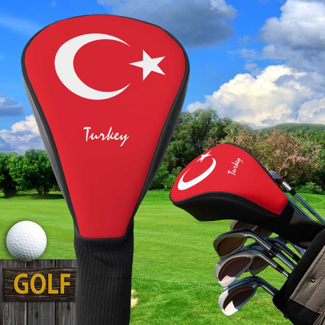 Golf Türkei & Türkische Flagge / Golf Clubs Abdeck Golf Headcover (Von Creator hochgeladen)