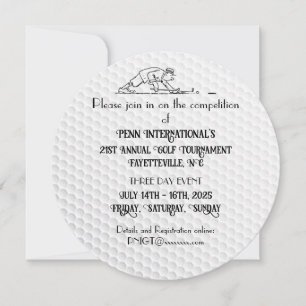 Golf Turnier Golf Ball Einladung