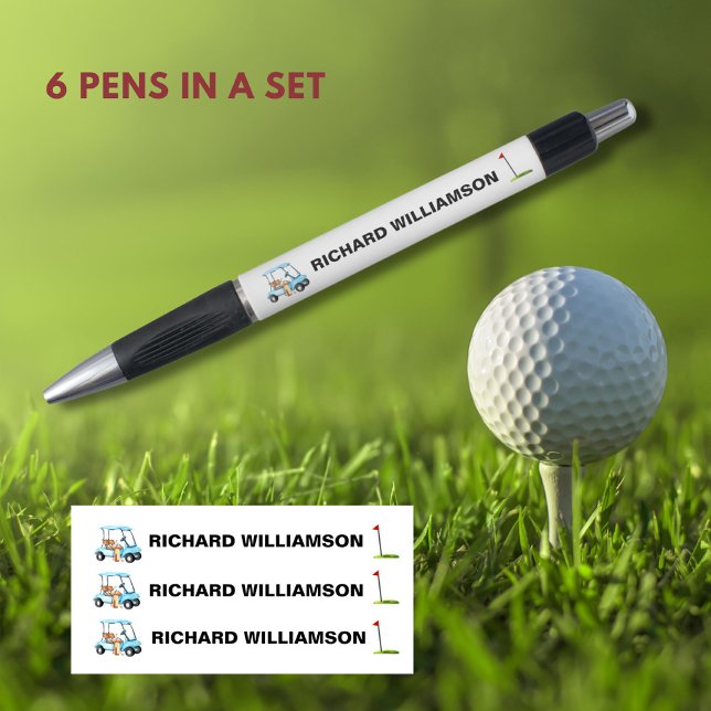Golf Typ Warenkorb Personalisierter Name Kugelschreiber (Von Creator hochgeladen)