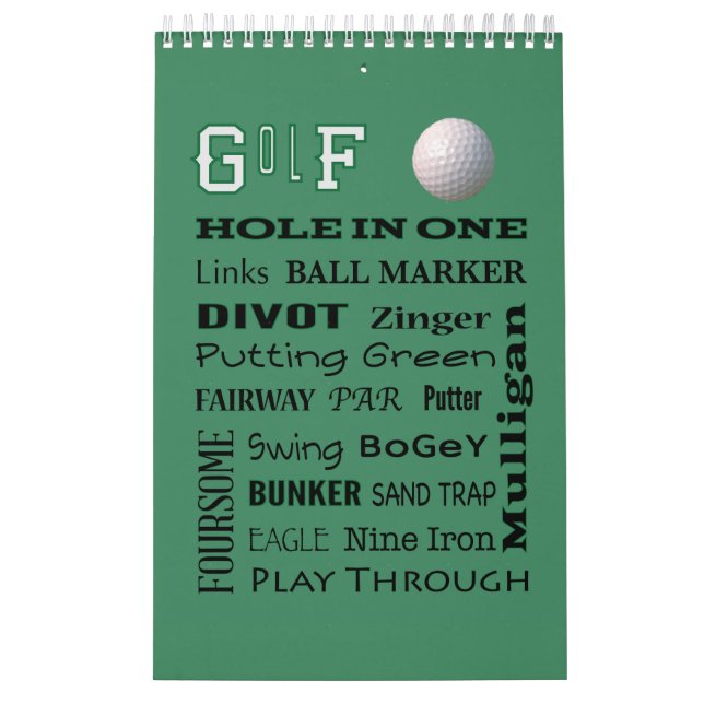 GOLF-Typografie 2023 Hängebauer Kalender (Titelbild)