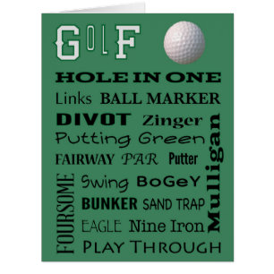 GOLF typografie BIG CARD
