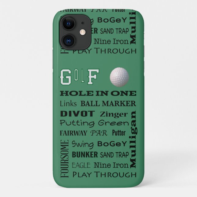 GOLF-Typografie Case-Mate iPhone Hülle (Rückseite)