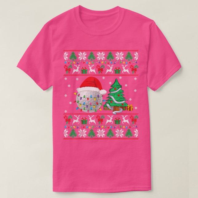 Golf Uggli Christmas Sweater Golf Player Xmas Ligh T-Shirt (Design vorne)
