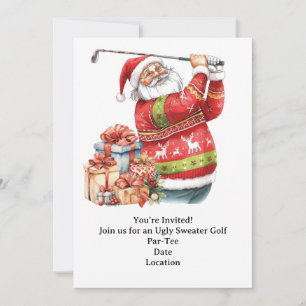 Golf Ugly Sweater Weihnachtskarte Party Einladung