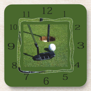 Golf-Uhr, Getränkeuntersetzer