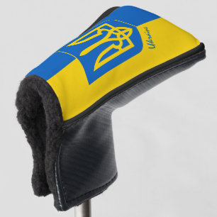 Golf Ukraine & Ukrainische Flagge /Golfclubs Abdec Headcover