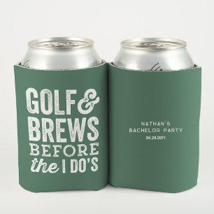 Golf und Bier vor der grünen Junggesellenparty des Dosenkühler