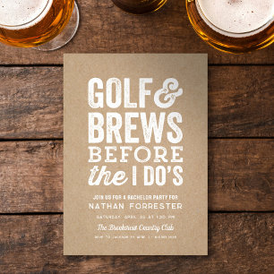 Golf und Bier vor meiner Kraft-Junggesellenparty Einladung