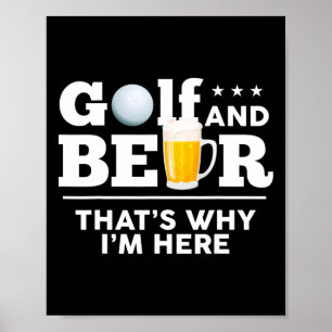 Golf und Bier-Witz Dad Lustiger Vatertag Trinken Poster