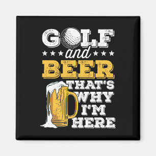 Golf und Bier-Witz Papa Lustiger Vatertag Trinken Magnet