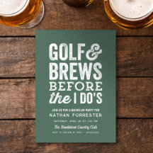 Golf und Bierbrauen vor der grünen Bachelor Party