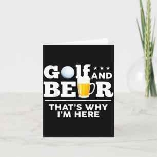 Golf und Bierwitz Papa Lustiger Vatertag Trinken  Karte