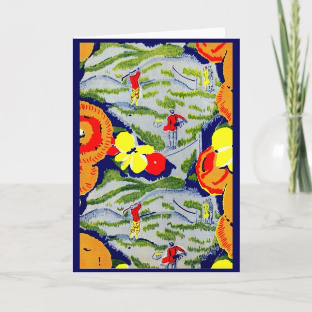 Golf und Blume Karte (Vorderseite)