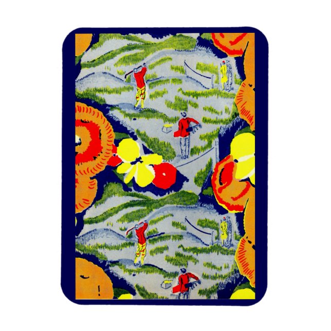 Golf und Blume Magnet (Vertikal)