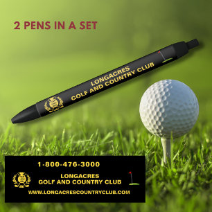 Golf- und Country Club League-Logo-Website-Telefon Kugelschreiber