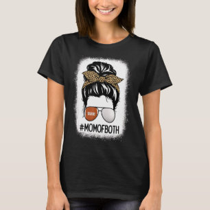 Golf und Fußball Mama von beiden Messy Bun Mother' T-Shirt