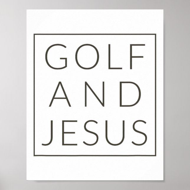 Golf und Jesus Poster (Vorne)