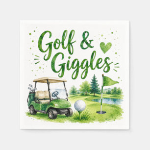 Golf und Kichern Lustige Golf-Wasserfarbe Serviett Serviette