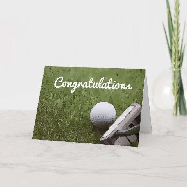 Golf und Putter Glückwunschkarte für Golfer Karte (Vorderseite)