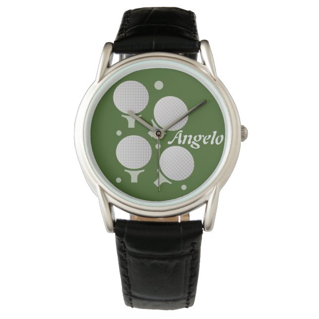 Golf und T-Shirt Gradient Ball Mens Geschenk Armbanduhr (Vorderseite)