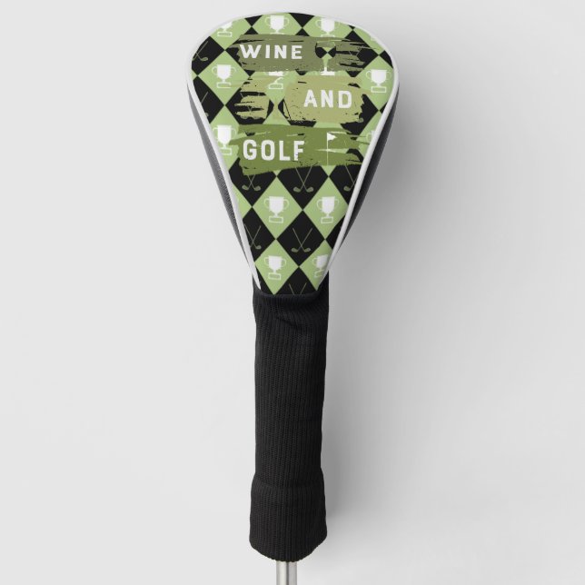 Golf und Wein für Golfer  Golf Headcover (Vorderseite)